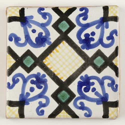 LA MAISON チュニジア手描きタイル 10x10 厚 27  BARBARINE