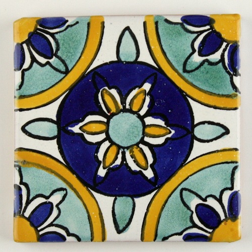 LA MAISON チュニジア手描きタイル 10x10 厚 28  BURSA47