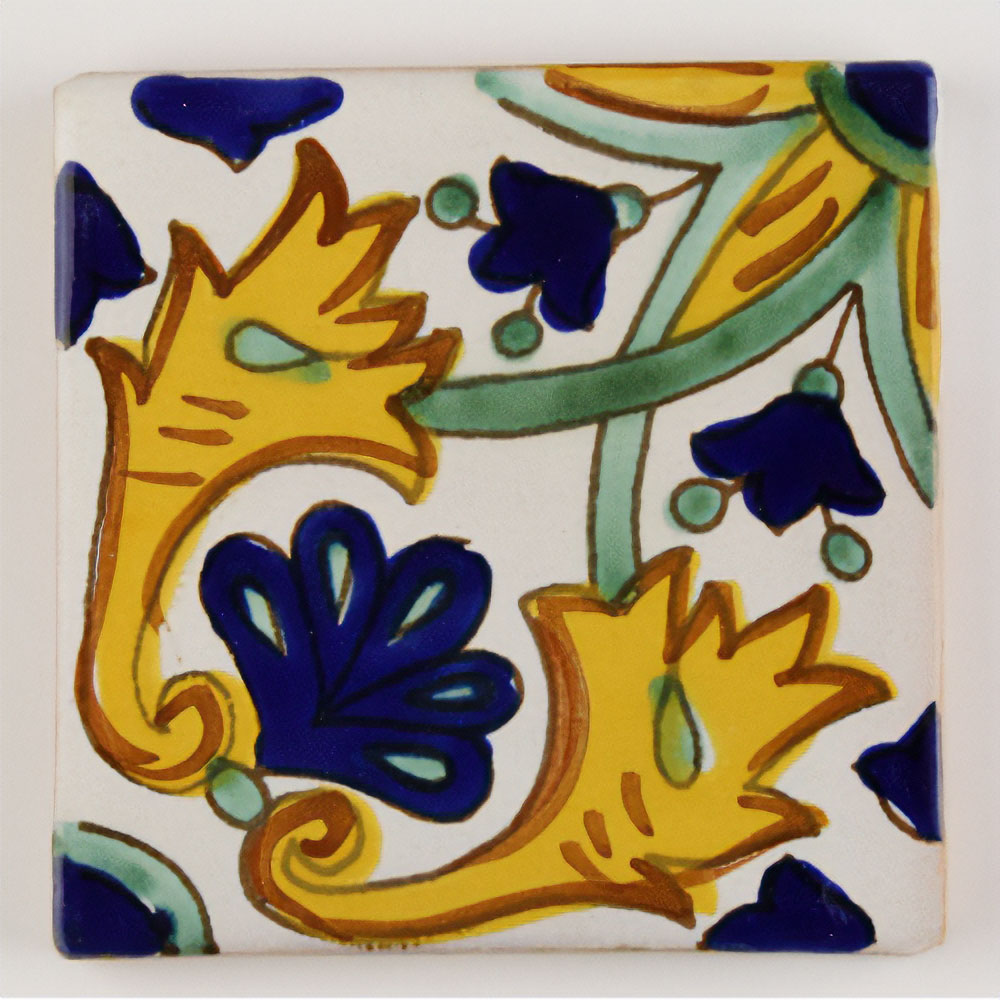 LA MAISON チュニジア手描きタイル 10x10 厚 31  HALIMA