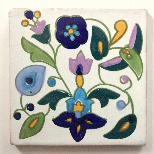 LA MAISON チュニジア手描きタイル 10x10 厚 35  ZOUAOUI