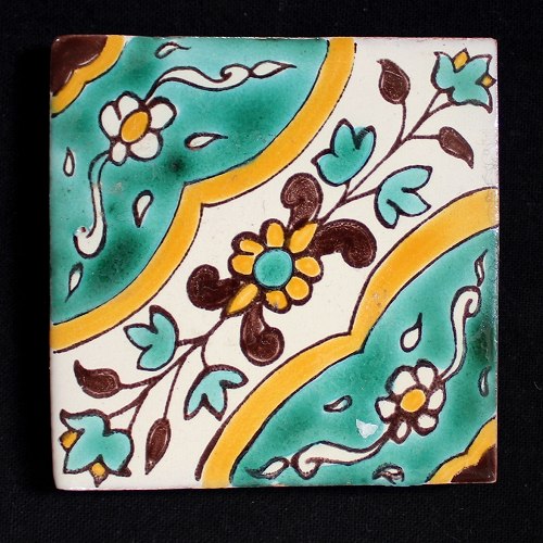 FETHI チュニジア手描きタイル  02 10x10 厚さ1