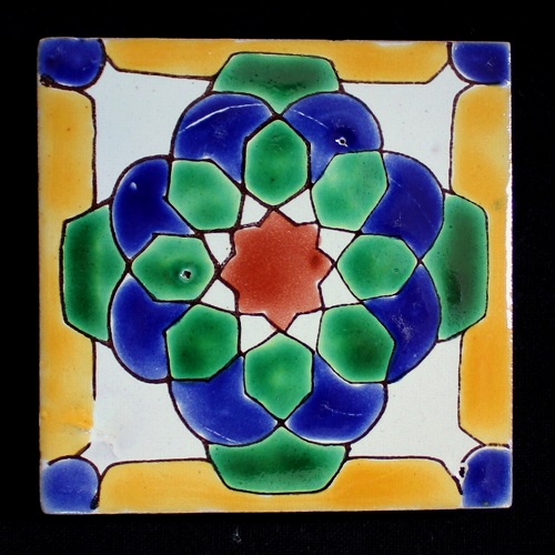 FETHI チュニジア手描きタイル  04 10x10 厚さ1