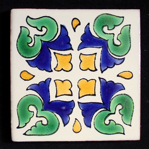 FETHI チュニジア手描きタイル  05 10x10 厚さ1