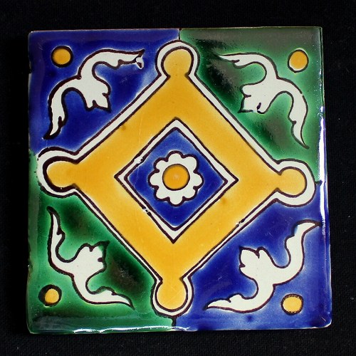 FETHI チュニジア手描きタイル  09 10x10 厚さ1