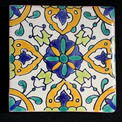 FETHI チュニジア手描きタイル  10 10x10 厚さ1