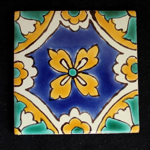 FETHI チュニジア手描きタイル  25 10x10 厚さ1
