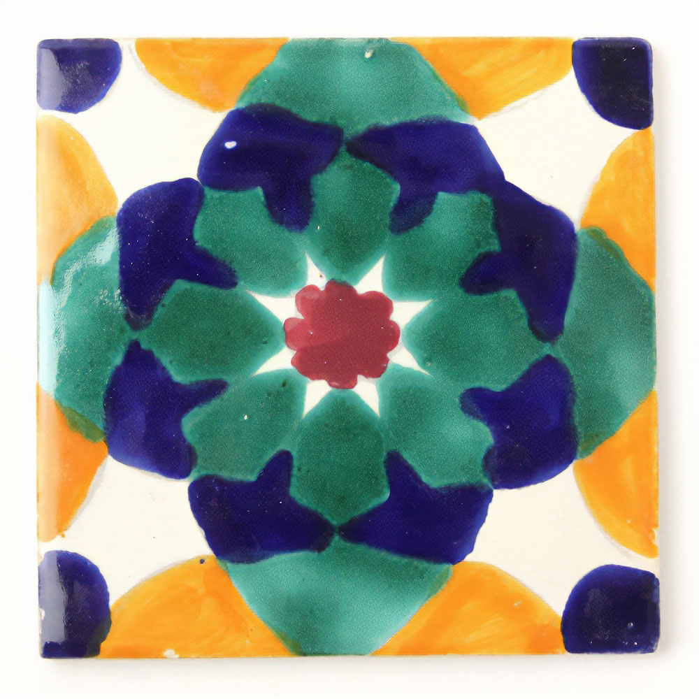 CARO チュニジア手描きタイル 10x10 薄 28