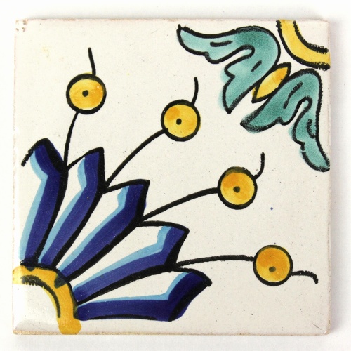 CARO チュニジア手描きタイル 10x10 薄 42