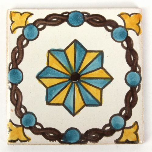 CARO チュニジア手描きタイル 10x10 薄 43