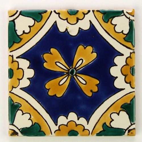 CARO チュニジア手描きタイル 10x10 薄 02