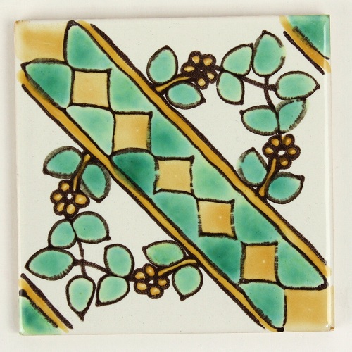 CARO チュニジア手描きタイル 10x10 薄 05