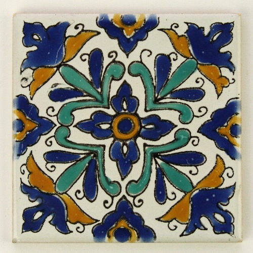 CARO チュニジア手描きタイル 10x10 薄 07B