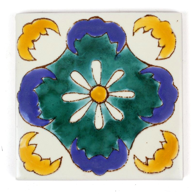 CARO チュニジア手描きタイル 10x10 薄 09