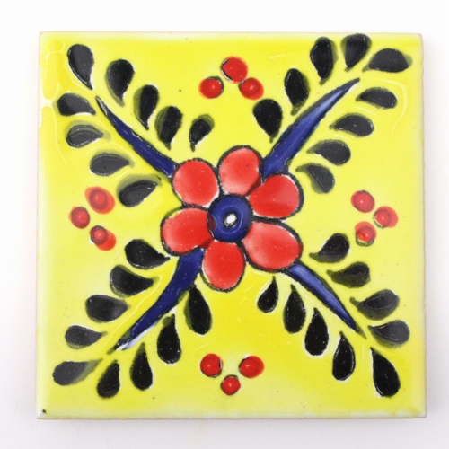 CARO チュニジア手描きタイル 10x10 薄 101