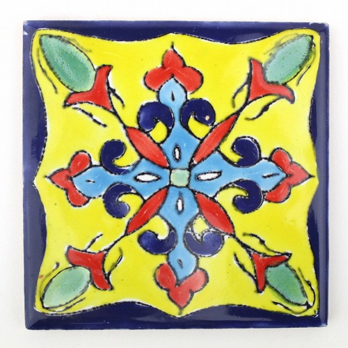 CARO チュニジア手描きタイル 10x10 薄 106