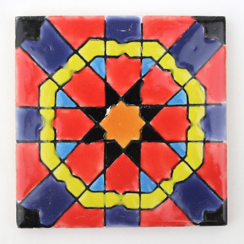 CARO チュニジア手描きタイル 10x10 薄 109