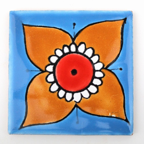 CARO チュニジア手描きタイル 10x10 薄 110