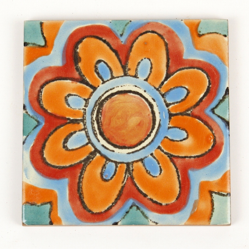 CARO チュニジア手描きタイル 10x10 薄 116
