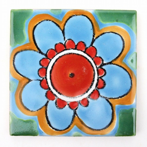 CARO チュニジア手描きタイル 10x10 薄 117