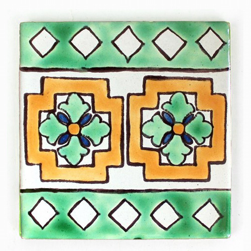 CARO チュニジア手描きタイル 10x10 薄 15