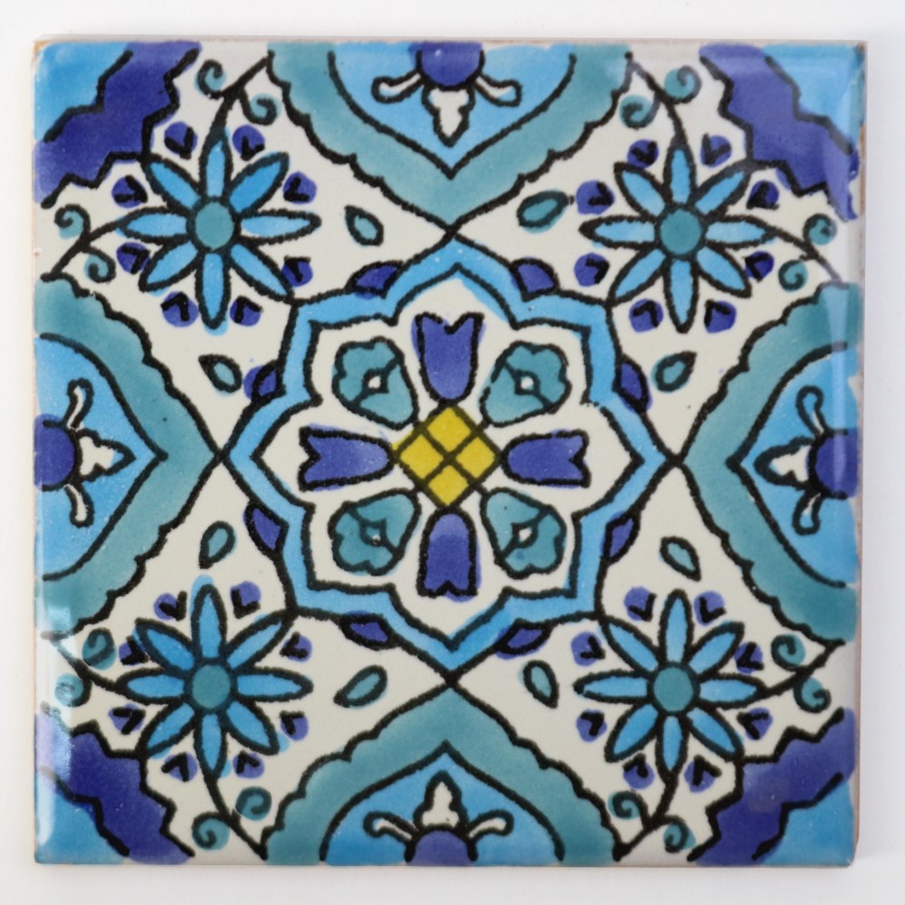 CARO チュニジア手描きタイル 10x10 薄 27