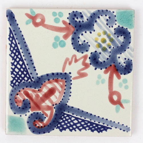 CARO チュニジア手描きタイル 10x10 薄 33