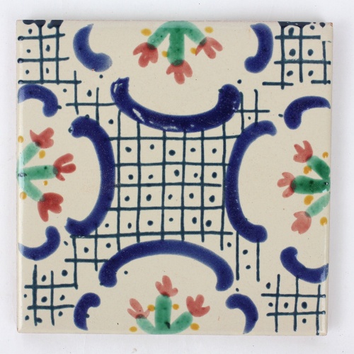 CARO チュニジア手描きタイル 10x10 薄 34