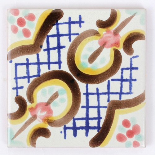 CARO チュニジア手描きタイル 10x10 薄 35