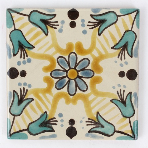 CARO チュニジア手描きタイル 10x10 薄 41