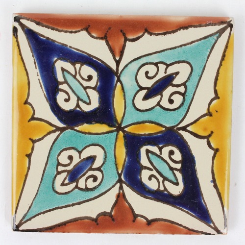 CARO チュニジア手描きタイル 10x10 薄 48