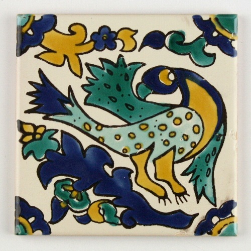 CARO チュニジア手描きタイル 10x10 薄 51