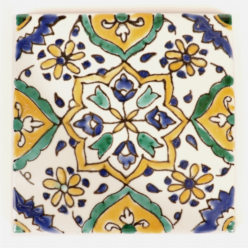 CARO チュニジア手描きタイル 薄10X10　63