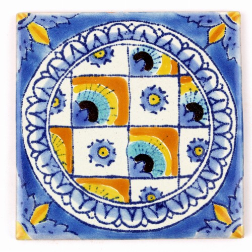 CARO チュニジア手描きタイル 薄10X10　73