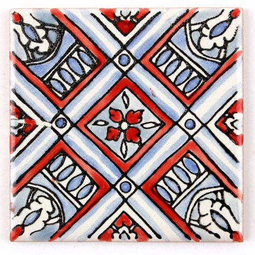 CARO チュニジア手描きタイル 薄10X10　81
