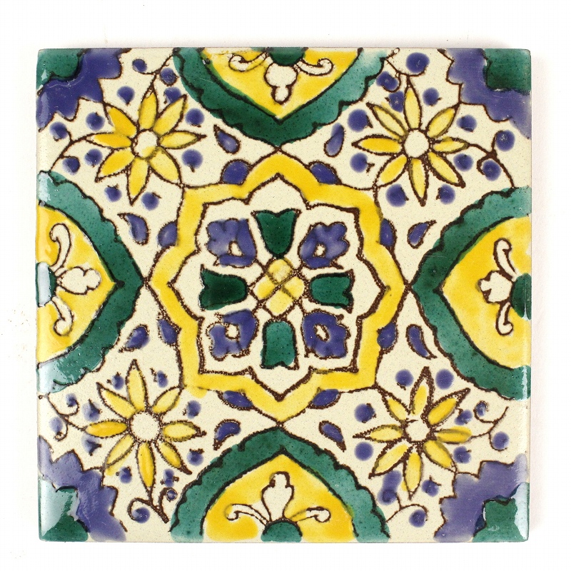 CARO チュニジア手描きタイル 薄10X10　82