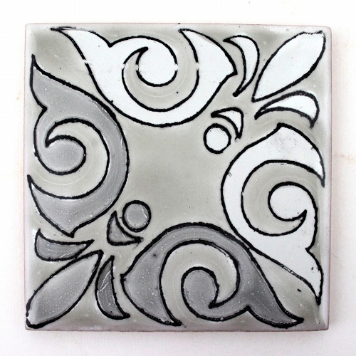 CARO チュニジア手描きタイル 10x10 薄 85