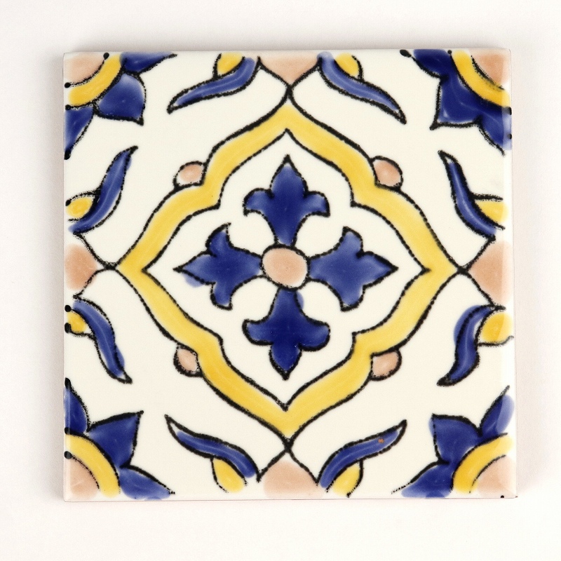 CARO チュニジア手描きタイル 薄10X10　86