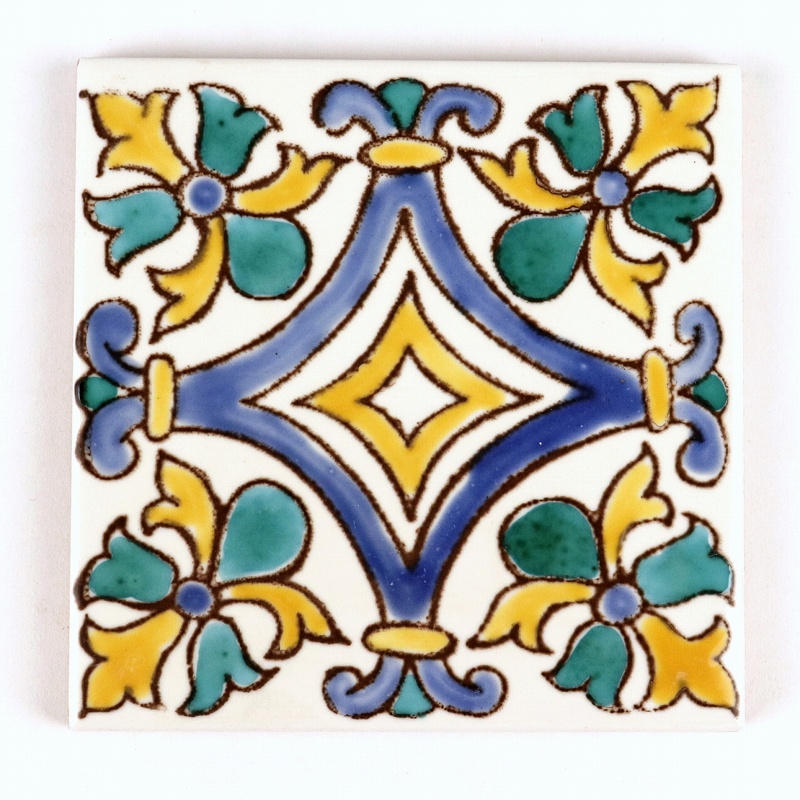 CARO チュニジア手描きタイル 薄10X10　89