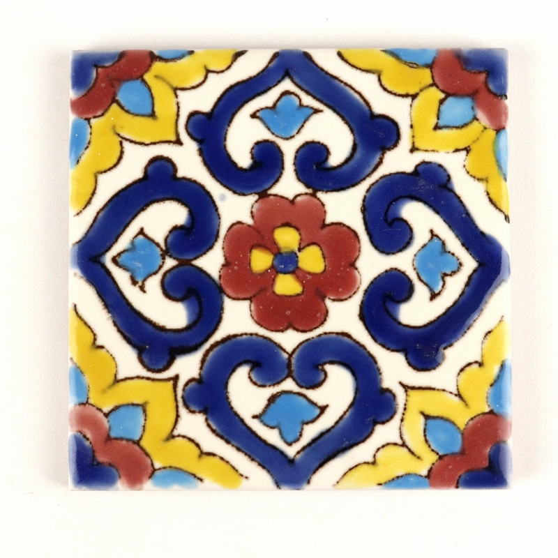 CARO チュニジア手描きタイル 薄10X10　90