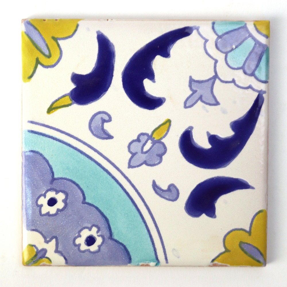 チュニジア手描きタイル 10x10 薄 91