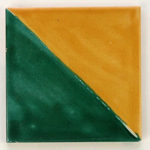 CARO チュニジアタイル 10x10 薄 2色 黄x緑