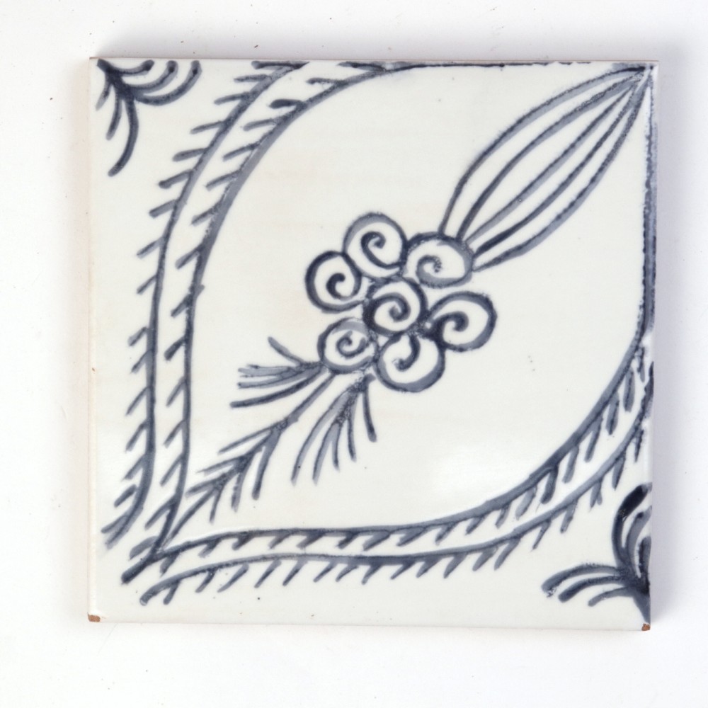 CARO チュニジア手描きブルータイル 10x10 薄 01