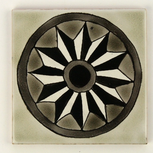 【SALE】CARO チュニジア手描きモノトーンタイル 10x10 薄 07 @800→540