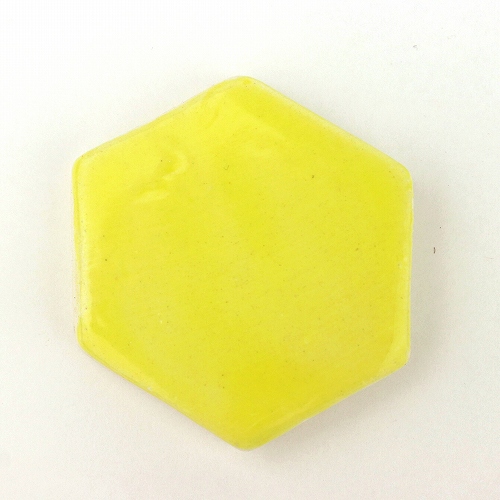 チュニジア小タイル無地　六角　黄色