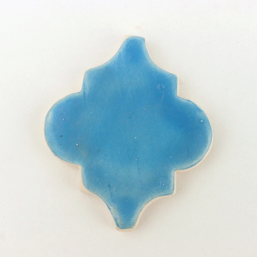 チュニジア小タイル無地　ギザ四角　ターコイズ