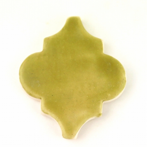 チュニジア小タイル無地　ギザ四角　オリーブ