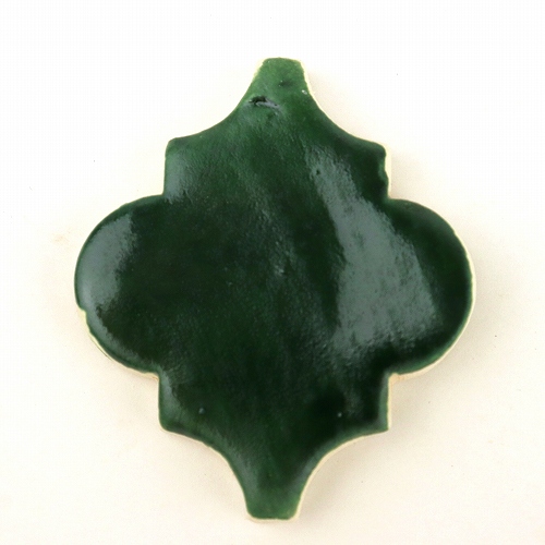 チュニジア小タイル無地　ギザ四角　緑