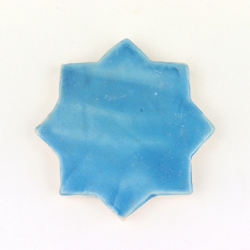 チュニジア小タイル無地　星　ターコイズ