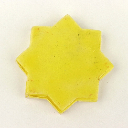 チュニジア小タイル無地　星　黄色