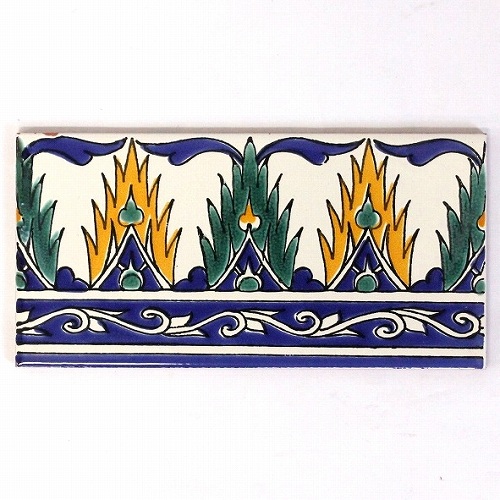 チュニジアプリントタイル 10x20 端RIACH